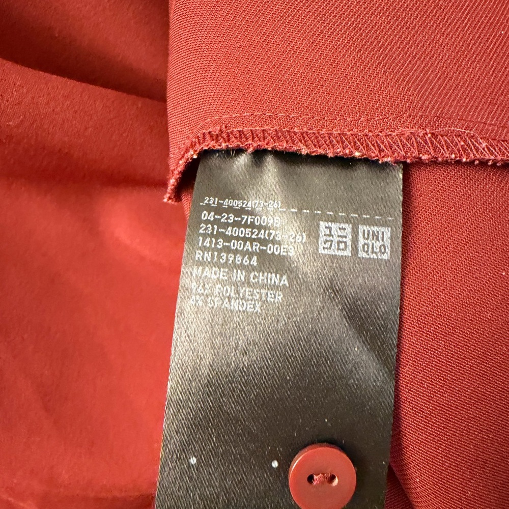 Uniqlo Women's Boxy Long Sleeve Top - Rust Red - Picture 4 of 5